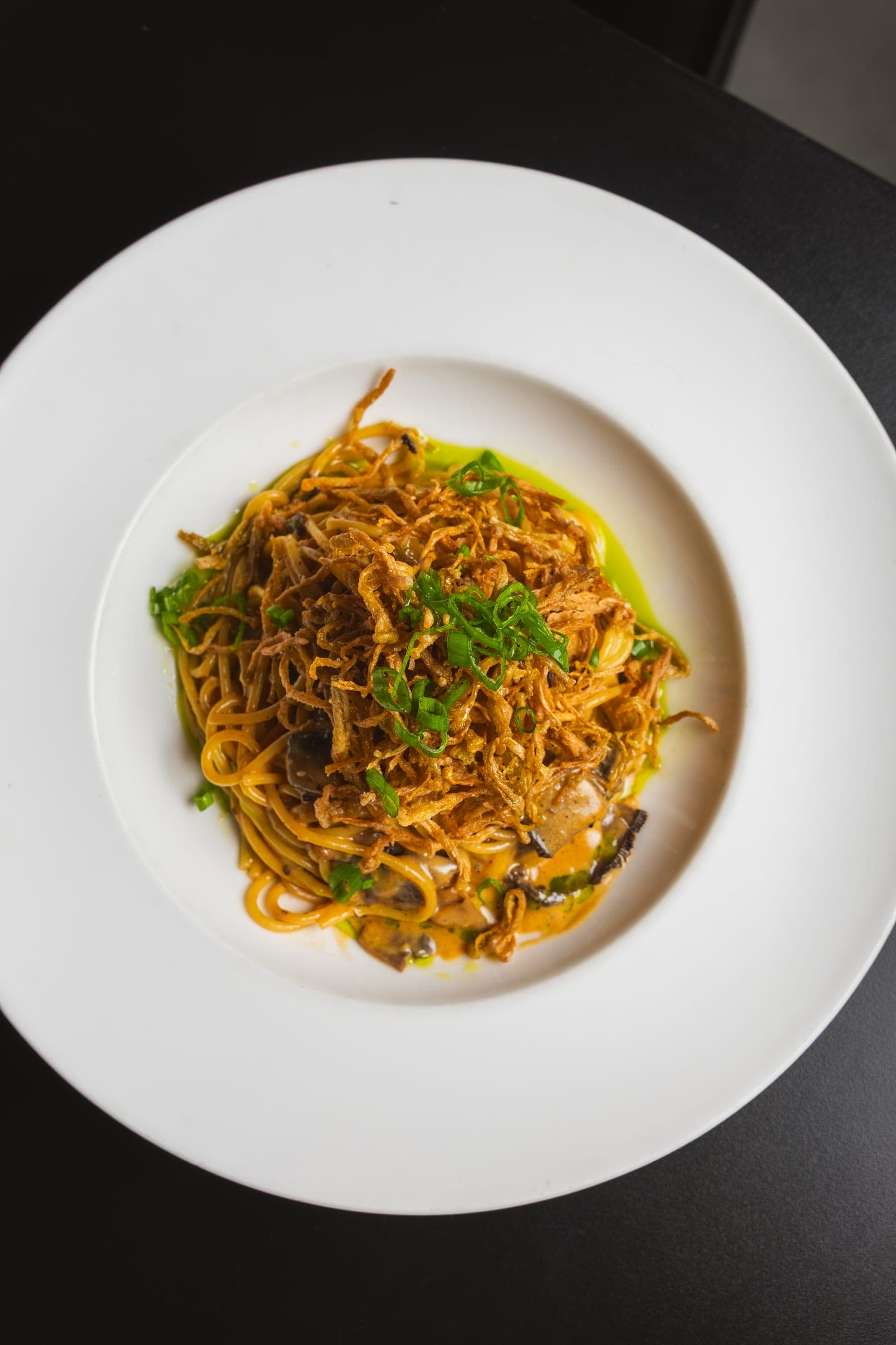 Wok-tossed garlic butter noodles